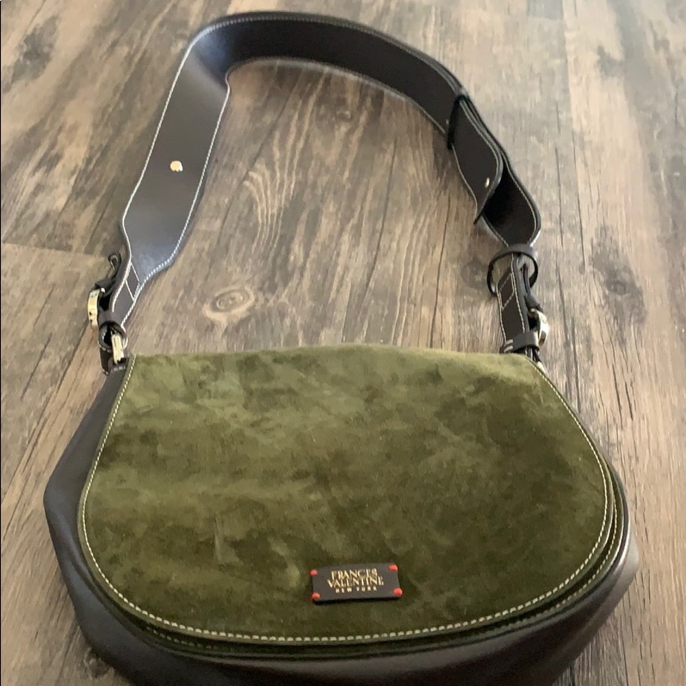 Frances valentine suede green bag - NWT